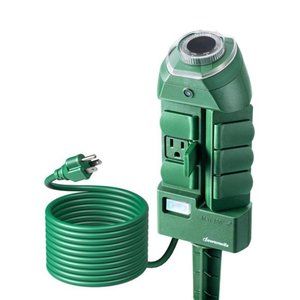 DEWENWILS Outdoor Power Strip Timer with Photocell, Dusk to Dawn, Weatherproof